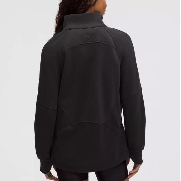 Lululemon Scuba Oversized Funnel-Neck Half Zip Long in Black/Gold (Size XS/S) - Picture 2 of 9